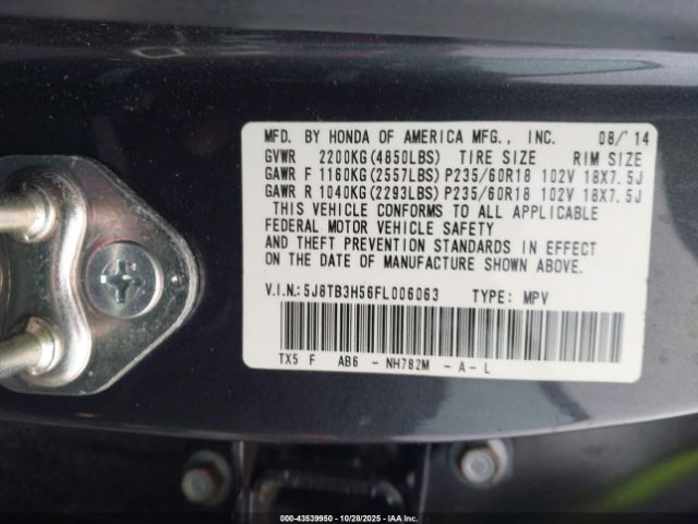 2015 ACURA RDX 5J8TB3H56FL006063 Photo 8