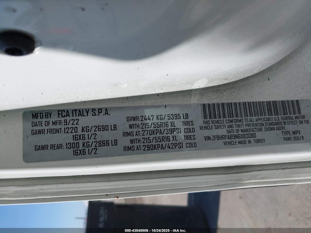 RAM Promaster City Cargo Van 2022 ZFBHRFAB9N6X83080 Image 9