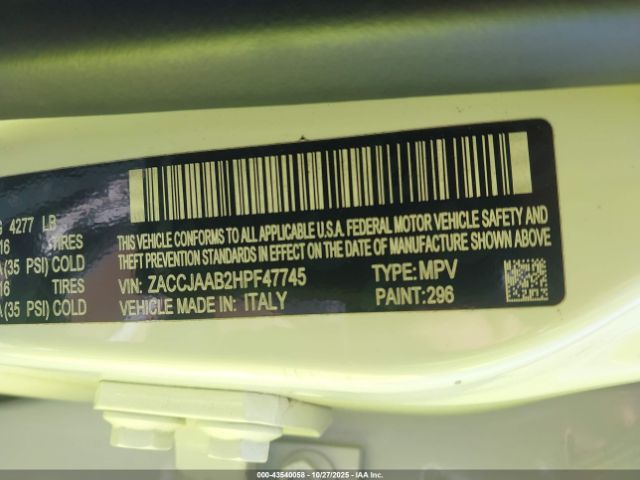 2017 JEEP RENEGADE ZACCJAAB2HPF47745 Photo 8