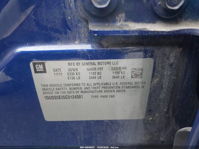 2012 CADILLAC CTS 1G6DS5E35C0124381 Photo 8