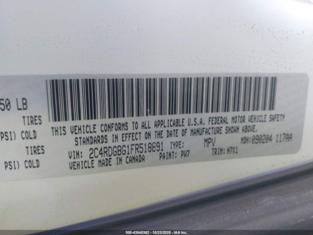 2015 DODGE GRAND CARAVAN 2C4RDGBG1FR518891 Photo 8