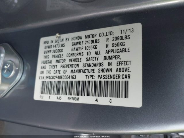 2014 ACURA TSX JH4CU2F48EC004163 Photo 8