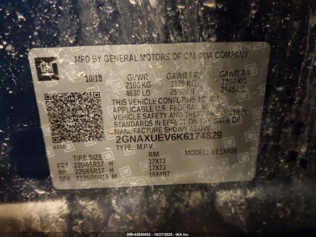 2019 CHEVROLET EQUINOX 2GNAXUEV6K6174829 Photo 8