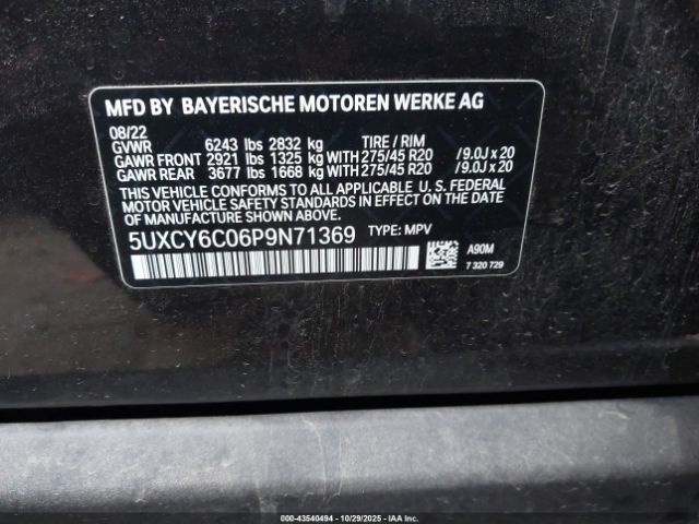 2023 BMW X6 5UXCY6C06P9N71369 Photo 8