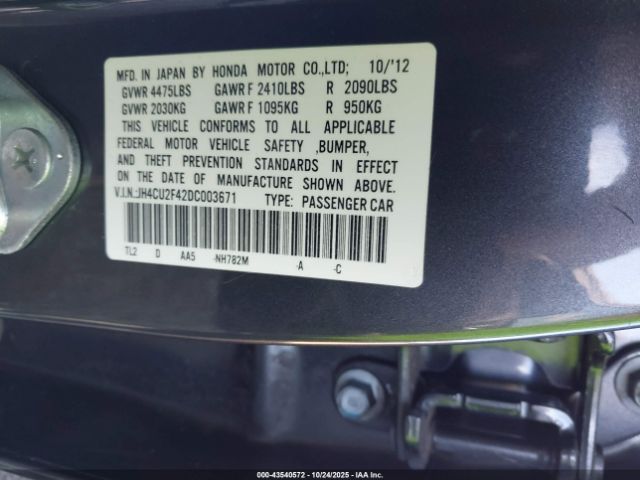 2013 ACURA TSX JH4CU2F42DC003671 Photo 8
