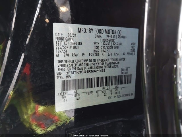 3FMTK3SU1RMA21468 Ford Mustang Mach-e Premium