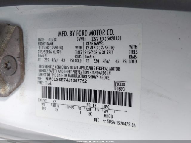 2018 FORD TRANSIT CONNECT NM0LS6E74J1367752 Photo 8