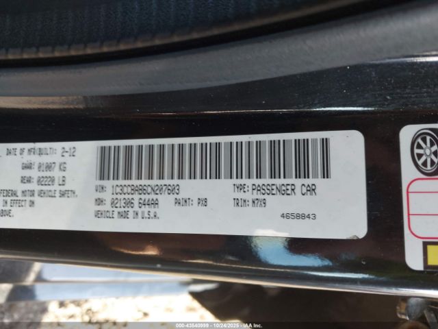 2012 CHRYSLER 200 1C3CCBAB6CN207603 Photo 8