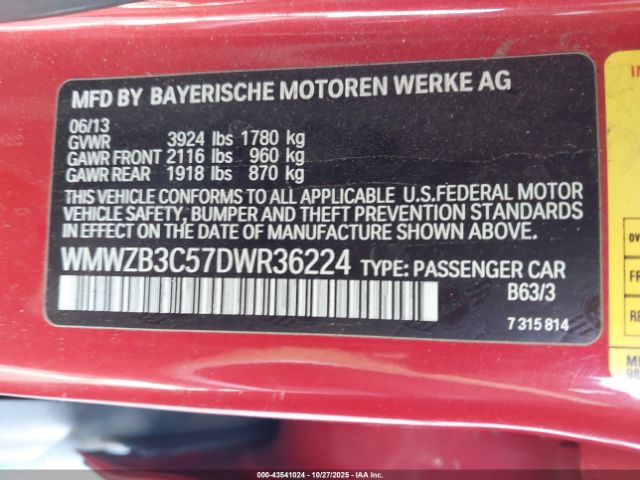 2013 MINI COUNTRYMAN WMWZB3C57DWR36224 Photo 8