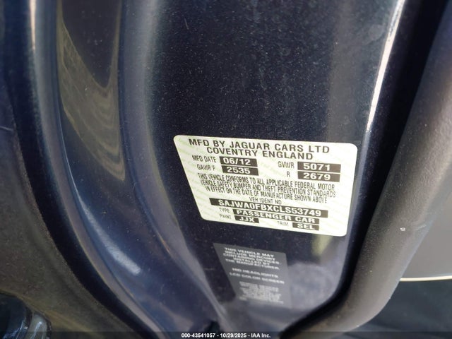 2012 JAGUAR XF SAJWA0FBXCLS53749 Photo 8