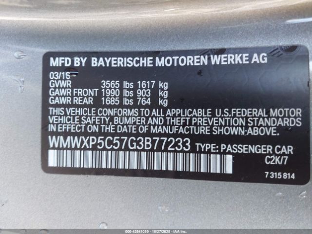 2016 MINI HARDTOP WMWXP5C57G3B77233 Photo 8