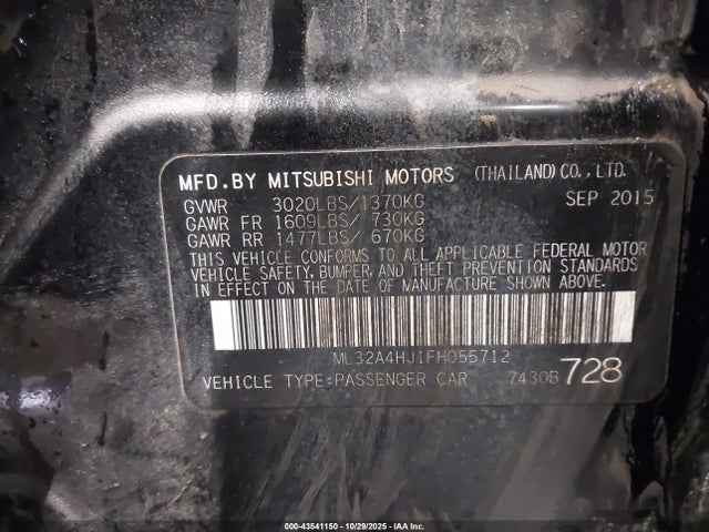 2015 MITSUBISHI MIRAGE ML32A4HJ1FH055712 Photo 8