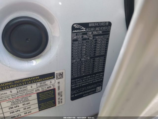 2021 JAGUAR F-PACE SADCT2FU5MA667712 Photo 8