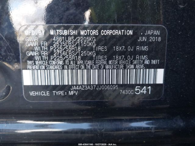 2018 MITSUBISHI OUTLANDER JA4AZ3A37JJ006095 Photo 8