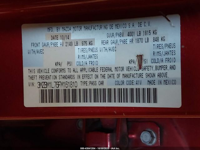 2015 MAZDA MAZDA3 3MZBM1L76FM161810 Photo 8