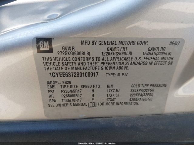 2008 CADILLAC SRX 1GYEE637280100917 Photo 8