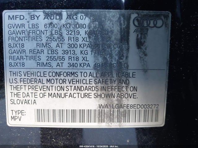 2014 AUDI Q7 WA1LGAFE8ED003272 Photo 8