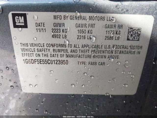 2012 CADILLAC CTS 1G6DF5E55C0123950 Photo 8