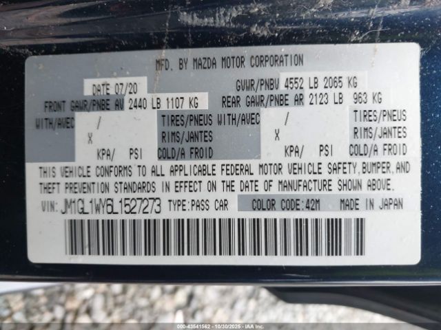 2020 MAZDA MAZDA6 JM1GL1WY6L1527273 Photo 8