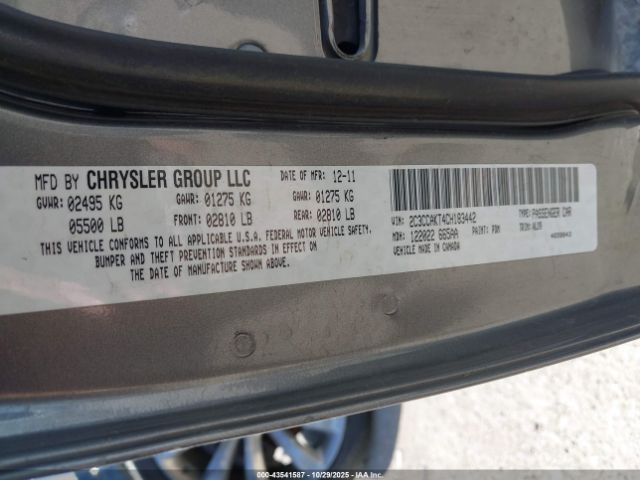 2012 CHRYSLER 300C 2C3CCAKT4CH183442 Photo 8