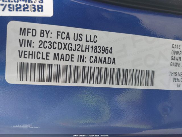 2020 DODGE CHARGER 2C3CDXGJ2LH183964 Photo 8