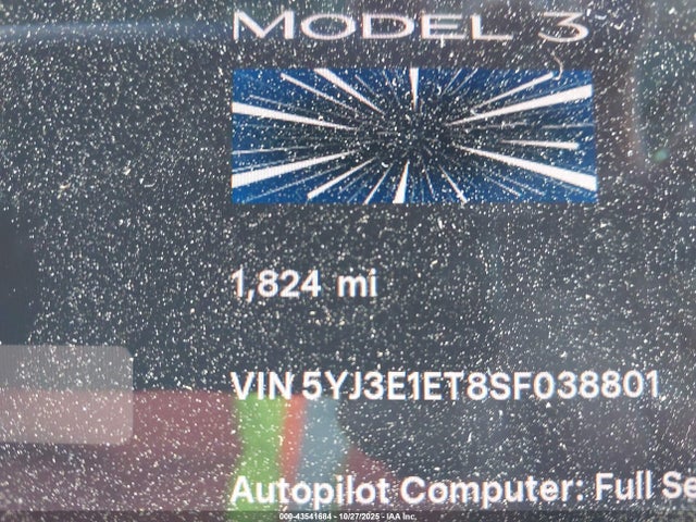 2025 TESLA MODEL 3 5YJ3E1ET8SF038801 Photo 6