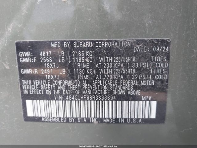2024 SUBARU CROSSTREK 4S4GUHF68R3833694 Photo 8
