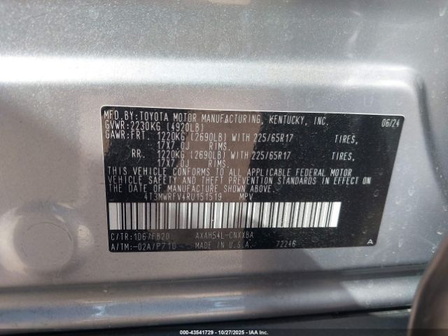 2024 TOYOTA RAV4 HYBRID 4T3MWRFV4RU151519 Photo 8