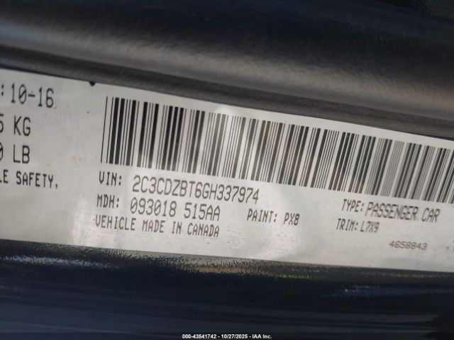 2016 DODGE CHALLENGER 2C3CDZBT6GH337974 Photo 8