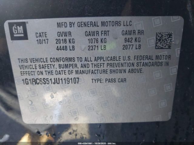 2018 CHEVROLET VOLT 1G1RC6S51JU119107 Photo 8