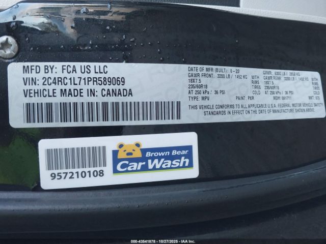 2023 CHRYSLER PACIFICA HYBRID 2C4RC1L71PR589069 Photo 8