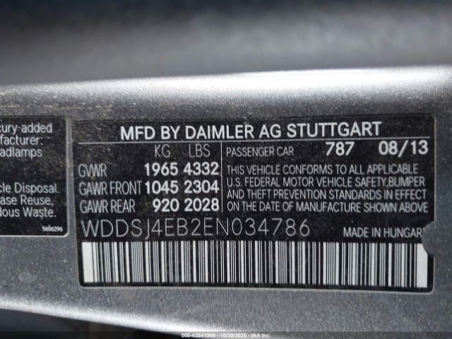 2014 MERCEDES-BENZ CLA 250 WDDSJ4EB2EN034786 Photo 8