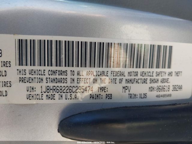 2006 JEEP GRAND CHEROKEE 1J8HR68226C295474 Photo 8