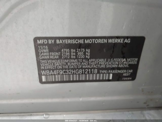 2017 BMW 430I GRAN COUPE WBA4F9C32HG812118 Photo 8