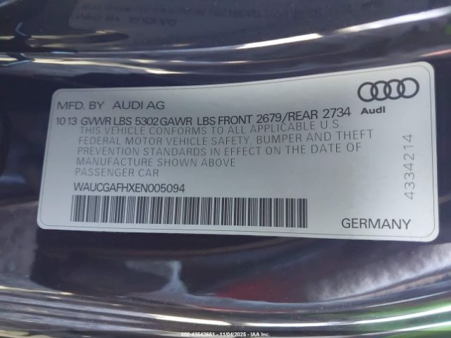 2014 AUDI S5 WAUCGAFHXEN005094 Photo 8