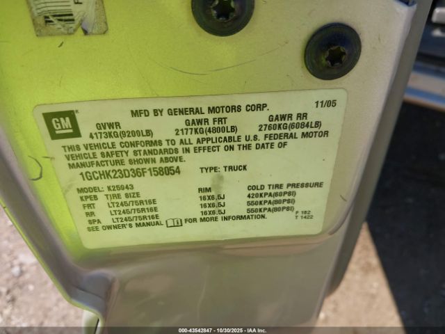 2006 CHEVROLET SILVERADO 2500HD 1GCHK23D36F158054 Photo 8