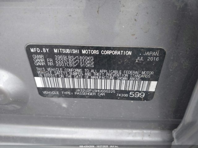 2017 MITSUBISHI LANCER JA32U2FU3HU000225 Photo 8