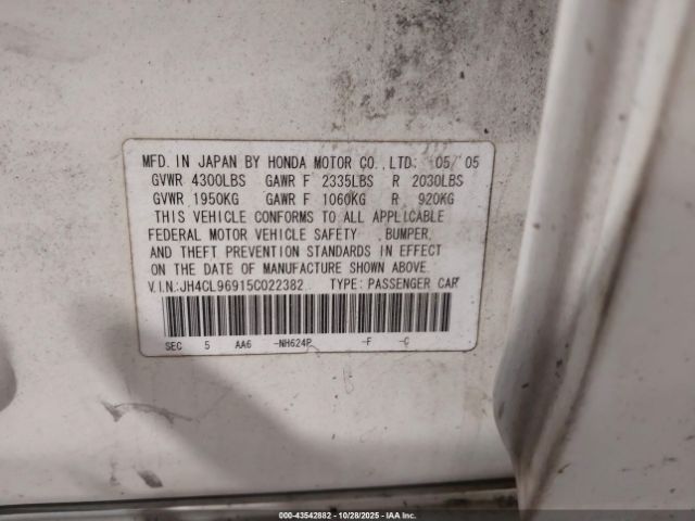 2005 ACURA TSX JH4CL96915C022382 Photo 8