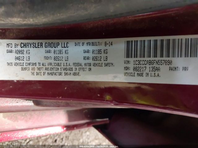 2015 CHRYSLER 200 1C3CCCAB6FN557890 Photo 8