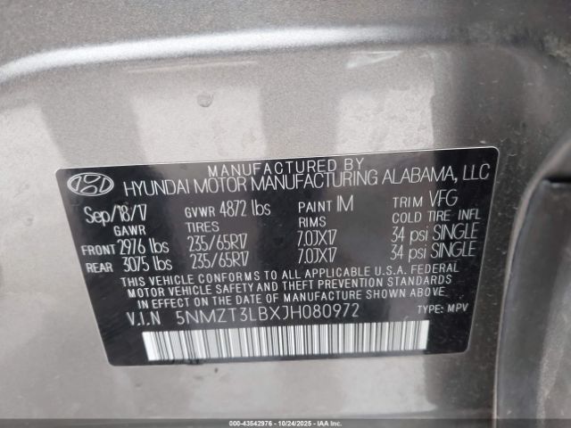 2018 HYUNDAI SANTA FE SPORT 5NMZT3LBXJH080972 Photo 8