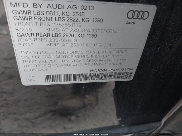2013 AUDI Q5 WA1DGAFP6DA071754 Photo 8