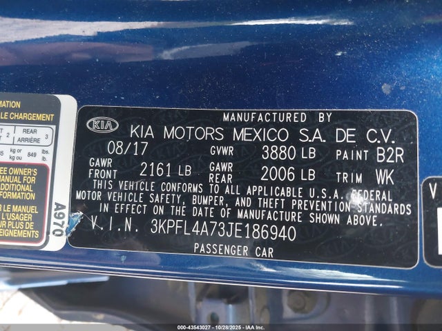 KIA FORTE S 2018 3KPFL4A73JE186940 Image 9