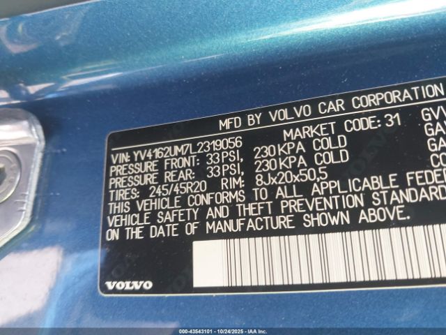 2020 VOLVO XC40 YV4162UM7L2319056 Photo 8