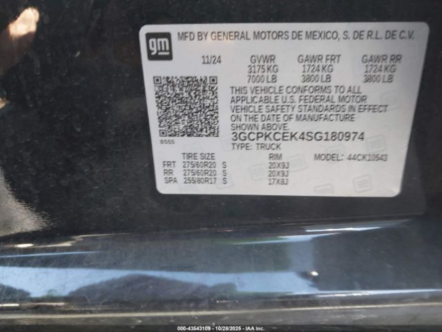2025 CHEVROLET SILVERADO 1500 3GCPKCEK4SG180974 Photo 8