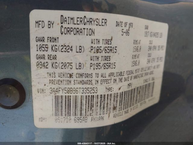 2006 CHRYSLER PT CRUISER 3A4FY58B96T335253 Photo 8