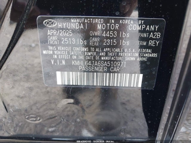 KMHL64JA6SA510971 Hyundai SONATA SEL