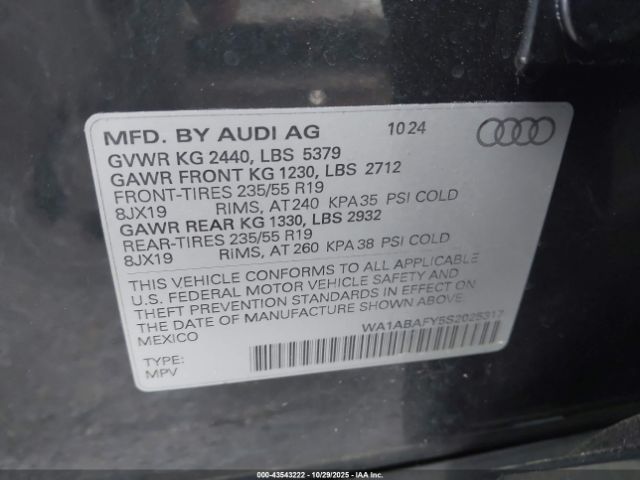 2025 AUDI Q5 WA1ABAFY5S2025317 Photo 8