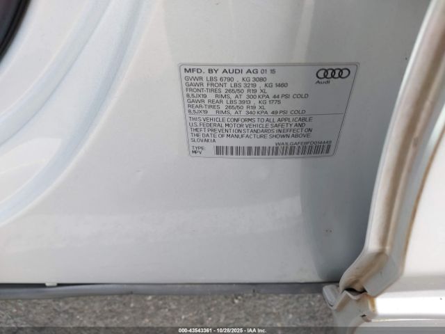 2015 AUDI Q7 WA1LGAFE8FD014449 Photo 8