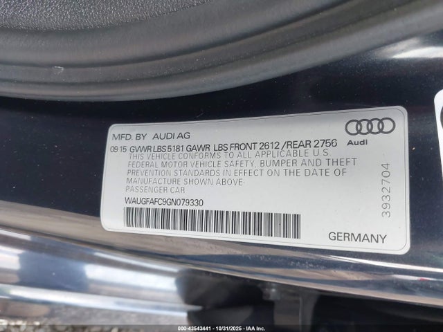 2016 AUDI A6 WAUGFAFC9GN079330 Photo 8