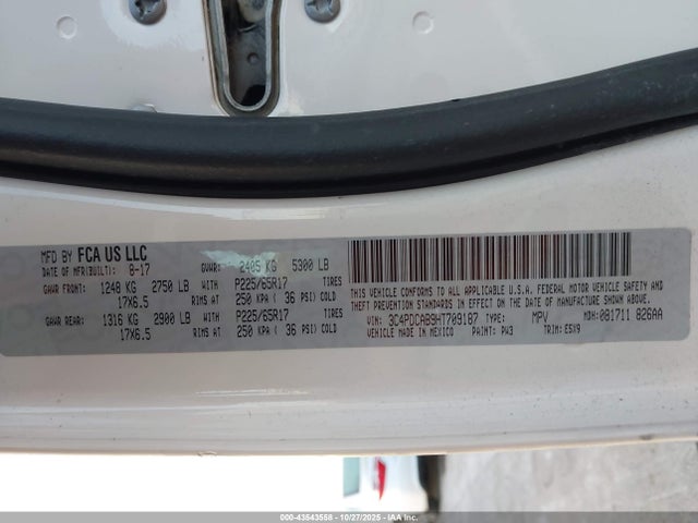 2017 DODGE JOURNEY 3C4PDCAB9HT709187 Photo 8